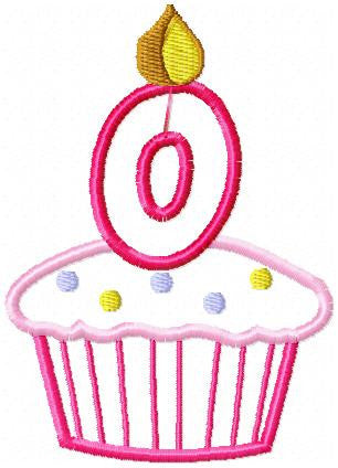 Applique Birthday Cupcakes