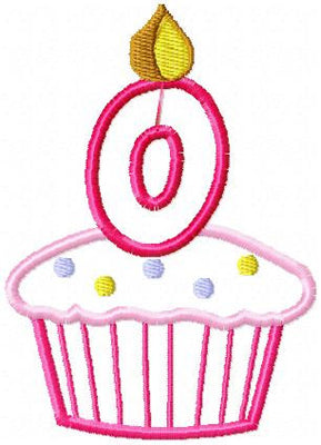 Applique Birthday Cupcakes