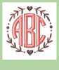 Sweet Laurel Circle Monogram Frame - Machine Embroidery Design