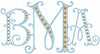 SETH I MONOGRAM FONT  - 2.5 AND 3.5 INCH SIZE