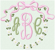 FLORAL WREATH WITH BOW