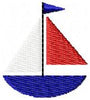 TINY SAILBOAT - MACHINE EMBROIDERY DESIGN