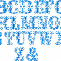 Intervent Monogram Font - Comes in 2 sizes 2 and 3 inch- Machine embroidery Font