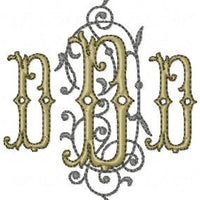 Filligree Monogram Font - comes in 3.25 inch and 5.25 inch sizes