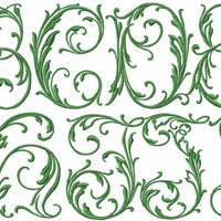 VINTAGE LEAF FONT - 3,4 AND 5 INCH