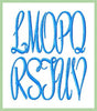 Emily Monogram Set with 4 Frames 1,2,3 and 4 inch sizes