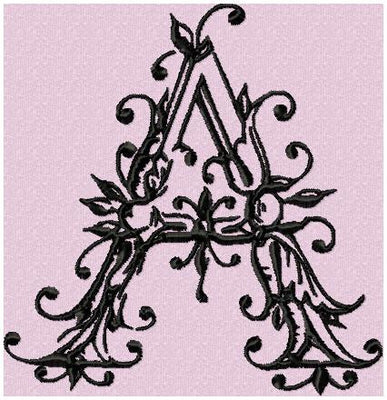 Ancient Font - Comes in 4,5,6 inch sizes - Monogram Font - Machine Embroidery Font