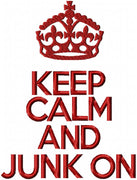 KEEP CALM MACHINE EMBROIDERY DESIGN - MAKE YOUR OWN