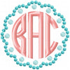 Scallop Dot Monogram Frame