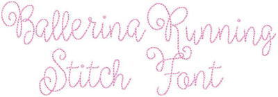 BALLERINA RUNNING STITCH FONT