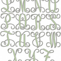 Fancy Textured Vines Monogram Font