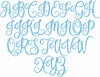 Penelope Font - Comes in 2 and 3 inch sizes upper and lower case letters - Machine Embroidery Font