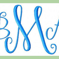 Kathy Monogram Font -Kathy Monogram Font  large letters are 3 inch small are 2 inch