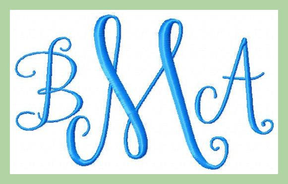 Kathy Monogram Font -Kathy Monogram Font  large letters are 3 inch small are 2 inch