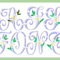 Vintage Daisy Font - 4" - Machine Embroidery Font