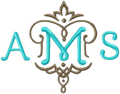 Bluebell Vintage Monogram Font - Smaller Sizes 2,3,4