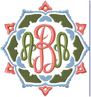 Monogram Frame 4 - Machine Embroidery Border - Frame