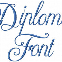 DIPLOMAT FONT - MACHINE EMBROIDERY FONT