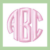 Circle Bean Font Comes in 2, 2.5, and 3 inch Sizes