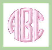 Circle Bean Font Comes in 2, 2.5, and 3 inch Sizes