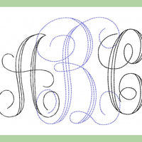 Single Stitch  Vines Font Extra Large