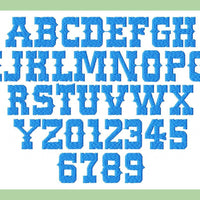 Western Font- 2" upper and lower case plus numbers  Machine Embroidery Design -