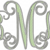 Fancy Textured Vines Monogram Font