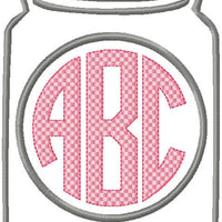 mason jar monogram frame 