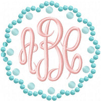 Scallop Dot Monogram Frame