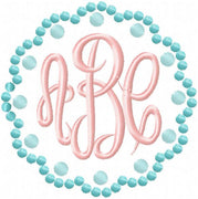 Scallop Dot Monogram Frame