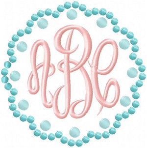 Scallop Dot Monogram Frame