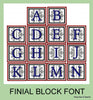 Finial Block Font