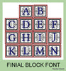 Finial Block Font