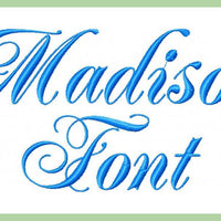 Madison Font - Comes in 2 and 3 inch upper and Lower Case Letters Machine Embroidery Font