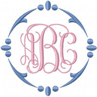 VINTAGE CIRCLE MONOGRAM FRAME