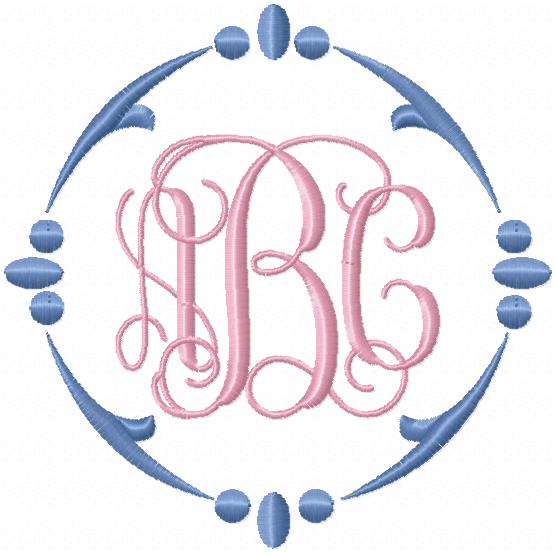 VINTAGE CIRCLE MONOGRAM FRAME