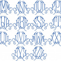 AUDRY MONOGRAM FONT 2.75"