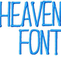 Heaven Font - comes in 3" and 1.5" sizes - upper case only font Machine Embroidery Font