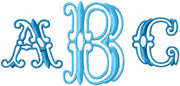 Intervent Monogram Font - Comes in 2 sizes 2 and 3 inch- Machine embroidery Font