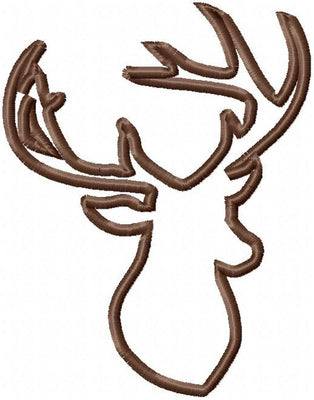 Deer Antler Applique Comes in 4x3, 5x4, 6x5, 7x5, 8x6