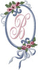 OVAL FLORAL RIBBON FRAME