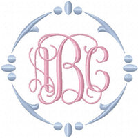 VINTAGE CIRCLE MONOGRAM FRAME