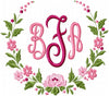 Floral Circle Border - Machine Embroidery Design