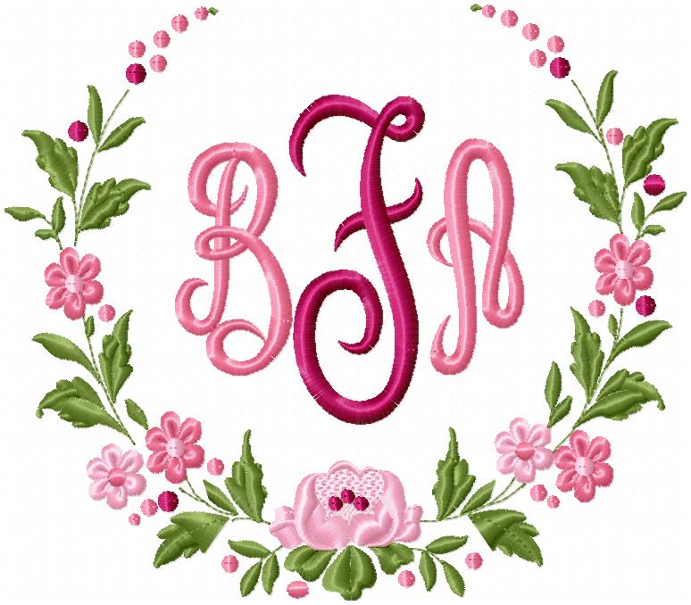 Floral Circle Border - Machine Embroidery Design