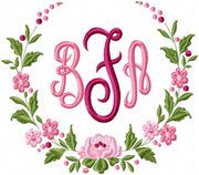 Floral Circle Border - Machine Embroidery Design