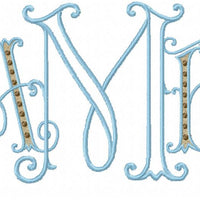 SETH III FONT - MACHINE EMBROIDERY MONOGRAM FONT