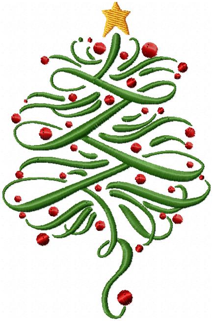 CHRISTMAS TREE #3 MACHINE EMBROIDERY DESIGN