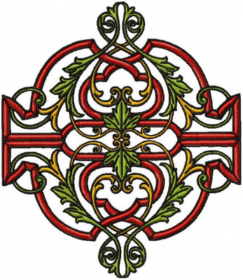 Stained Glass Look Embroidery Design