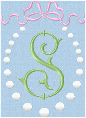 OVAL BOW AND PEARL MONO FRAME