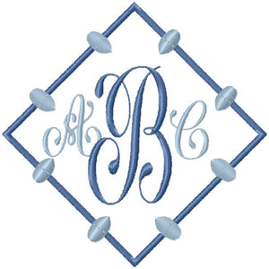 DIAMOND MONOGRAM FRAME